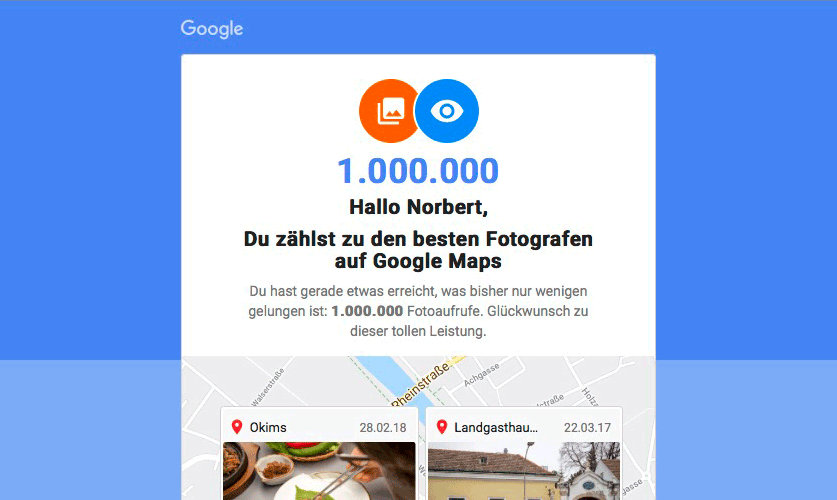 1 Million Besucher auf unseren Bildern